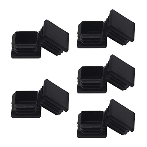 FiveEyes 2\" 2x2 Square Tubing Plastic Plug,2 Inch End Cap (10 Pack)2\"x2\" 2 Inch Square Tube End Cap Fence Post Pipe Cover Tubing Insert Chair Glide Finishing Plug