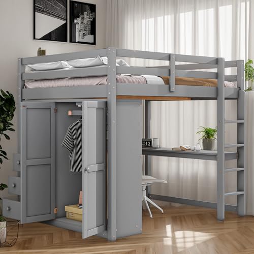 LIFE SKY Full Loft Bed with Desk: Space-Saving Kids Furniture