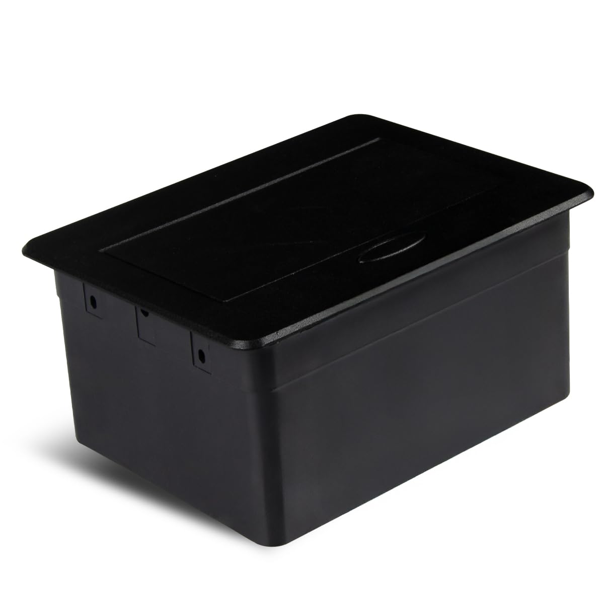 Einbausteckdose Schwarz Matt mit USB C & A – Versenkbare Tischsteckdose für Küche & Büro – 1-Fach Schuko Steckdosenleiste mit 1,8m Kabel & Stecker – Flaches Design, Aluminium – MB MINI II