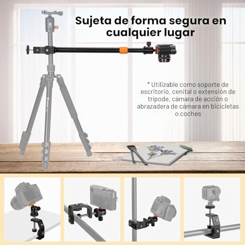 Soporte de abrazadera para escritorio ajustable: graba sin vibraciones con tu cámara 3