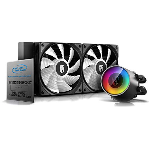 DeepCool Castle 240 RGB V2 Sistema di Raffreddamento Anti-Leak Radiatore da 240mm Dissipatore a Liquido RGB Rainbow Addressable 5V ADD RGB 3-Pin Compatibile Intel 115X/2066 e AMD TR4/AM4
