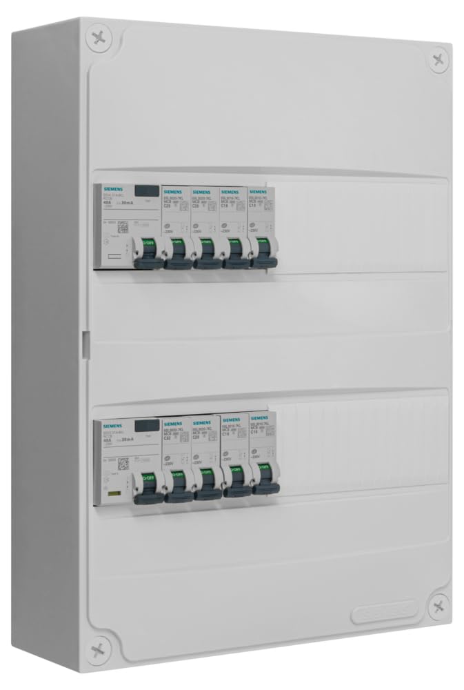 Siemens - Tableau 2 Rangées Pré-équipé 2 Inter Diff 40A - 8 Disjoncteurs