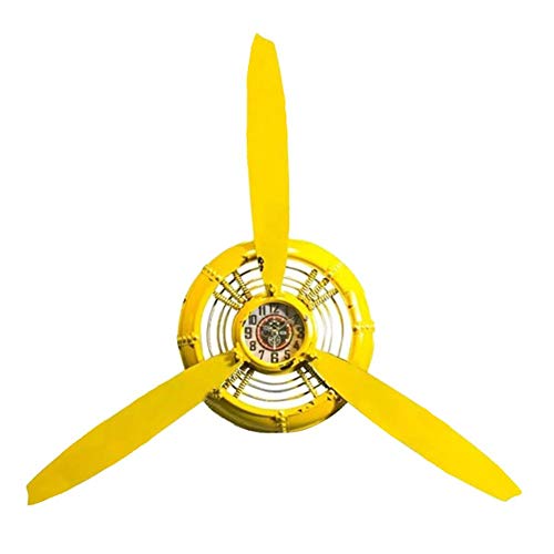 Horloge murale décoration murale,Avion décoratif métal hélice vintage en fer forgé horloge murale décoration murale mur hélice hélice, facile à installer Cover