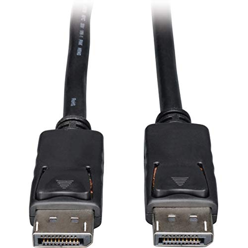 Câble DisplayPort Tripp Lite connecteur mâle mâle verrouillable cordon audio vidéo numérique