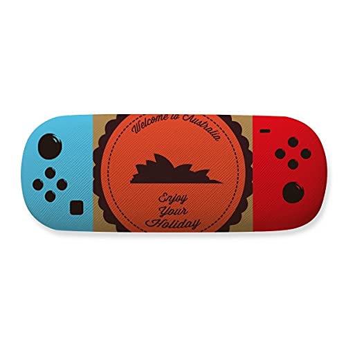 Étui pour lunettes de jeu créatif au design Sydney Opera House et finitions soignées.