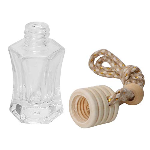 Car Aromatherapy Essential Oil Diffuser Bottle,10 Pack Car Air Freshener Bottle Empty Hanging Perfume Bottle Fragrance Decor Accessories Auto Window Ornament (Hexagon) #TOP1