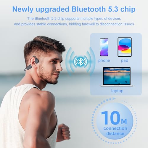 Écouteurs à conduction osseuse Bluetooth sans fil sport étanches IPX5 - 4