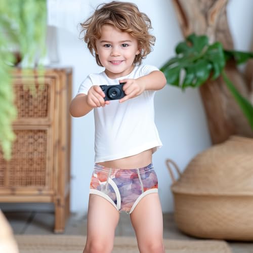 visesunny Boys Cotton Underwear Elegant Watercolor Flower Printed Toddler Soft Training Briefs Size 2T-8Y for Kids3