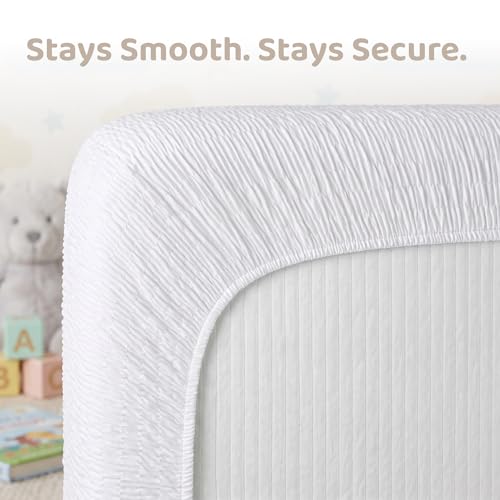 Image of PAULATO BY GA.I.CO Waterproof Crib Mattress Protector - Absorbent Mattress Cover for Toddler & Baby - 28x52 Soft Noiseless Hypoallergenic Machine Washable - Protector with Deep Elastic Skirt