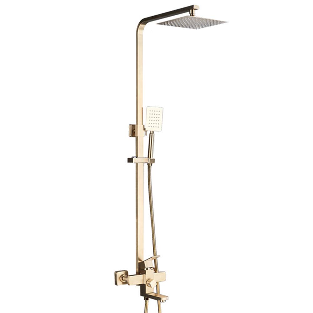 Ensemble de douche en or brossé au style luxueux et design durable