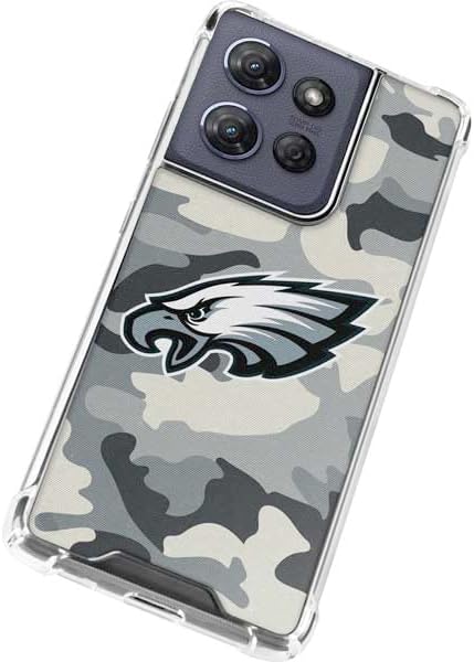 Skinit Clear Phone Case Compatible with Moto G 5G (2025) - Officially Licensed NFL Philadelphia Eagles Camo Design