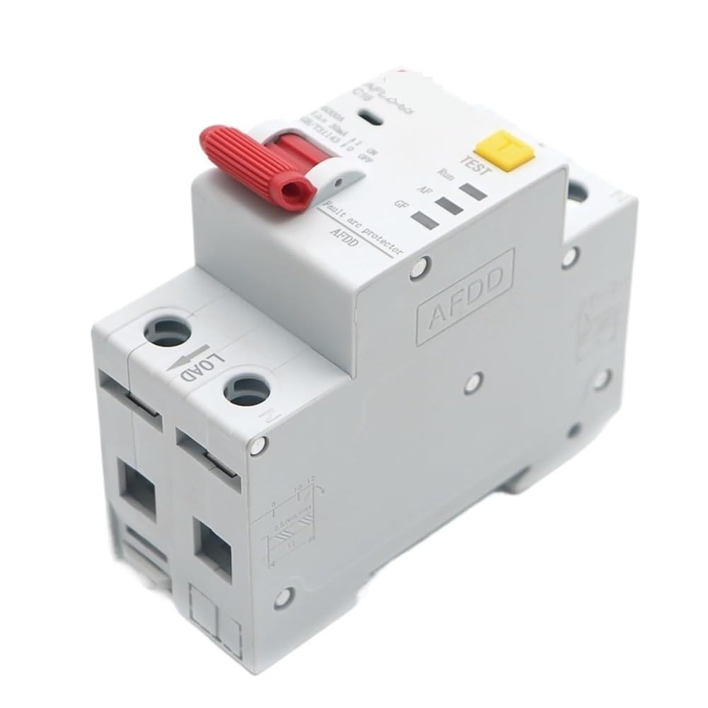 Accesorios electricos 2P AFDD-63 AFCI Dispositivo Protector De Fallas De Arco Disyuntor Interrupción Sobrecarga Fuga A Tierra Protección De Voltaje De Cortocircuito(10A)