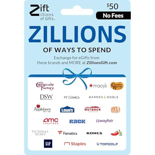 Zift Zillions of Gifts Physical Gift Card - $50