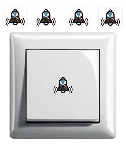 Set Di 6 Adesivi Per Interruttori - Simboli Campanello 15x15mm - Foto 7