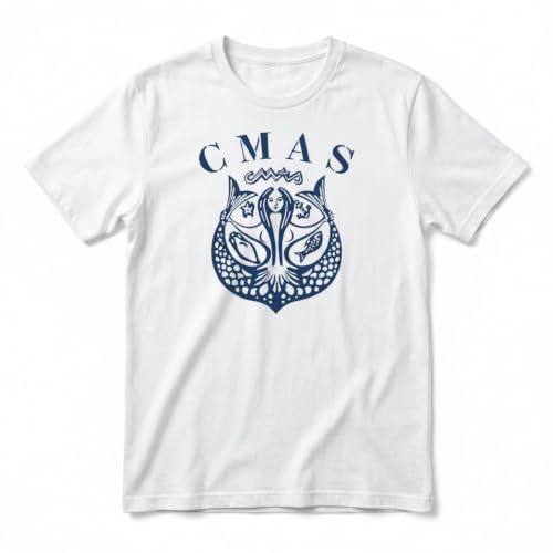 T-shirt de plongée vintage CMAS anti-irritation après-mer pour plongeur et fan de freediving
