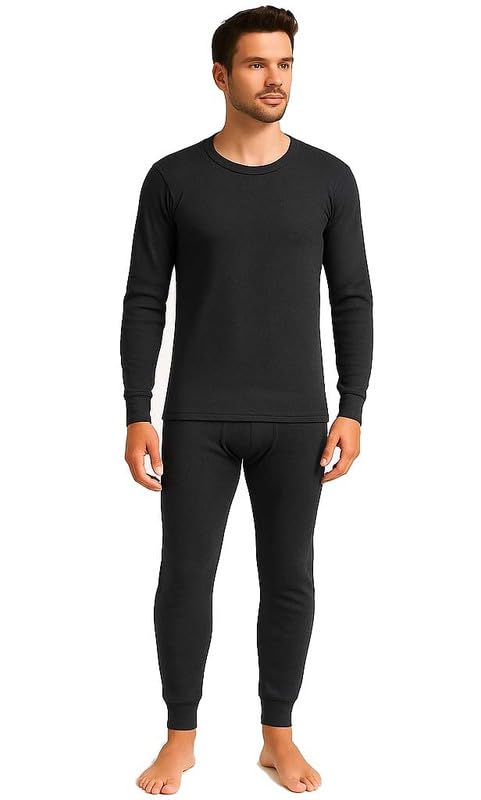 Men’s Winter Woolen Thermal Wear Set – Warm Fleece Innerwear Upper & Lower Body Warmer, Round Neck Thermal Suit for Cold Weather-picture-27
