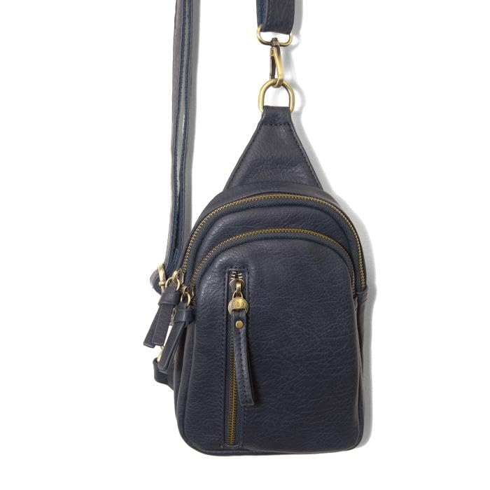 Image of Joy Susan Skyler Sling Bag: Vegan Leather, Zippered Closure, Brass Plated Hardware