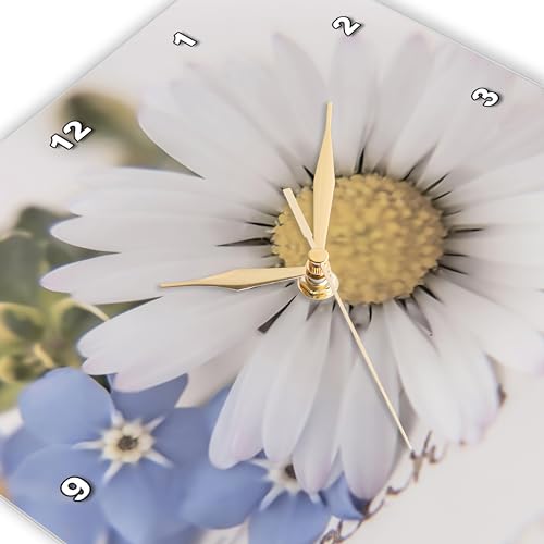 Horloge murale vintage Marguerites Fleurs 3dRose 13x33 cm