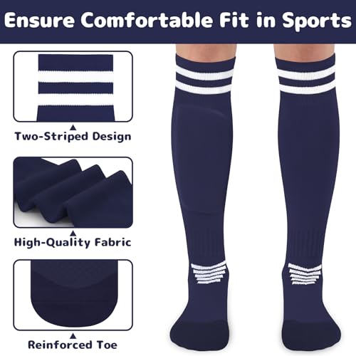 Image of Olreco Kids Soccer Socks Youth Baseball Socks Men Women Softball Sock for Girls Boys Football Sock Men Team Sports Accessory