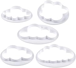 Cloud Fondant Cake Decoration Printing Mold Cutter Mold,5Pcs Cloud Fondant Cutter Plastic Fluffy Cloud Cookie Cutters,Fondant Cloud Cutter Cake Mold Sugar Craft Cookies Cutter Mold for Cake Decorating