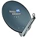 Produktbild WISI Orbit Topline Satelliten Offset-Antenne OA85H in Basaltgrau  85cm Reflektor aus Aluminium mit 40mm LNB-Halterung, Feedarm und Mastschellen  Komplette Sat Antenne mit Montagezubehör