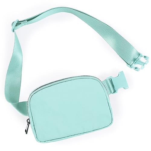 Image of ODODOS Unisex Mini Belt Bag with Adjustable Strap Small Fanny Pack for Workout Running Traveling Hiking, Icing Blue