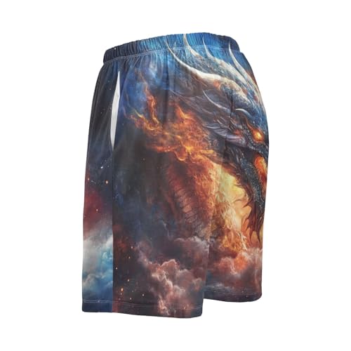 Men's Short Pajama Bottoms Dragon Cloud Monster Home Casual Sleep Pants2