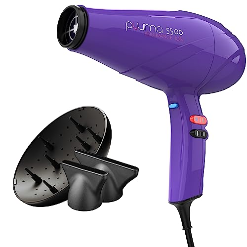 Gama Italy Professional Phon Pluma 5500 Ion, Asciugacapelli Professionale agli ioni, Viola