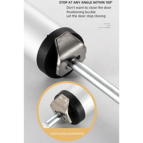 Cierrapuertas de aluminio resistente, dispositivo automático de puerta cortafuego montado en el lateral con amortiguador anticolisión y funcionamiento silencioso