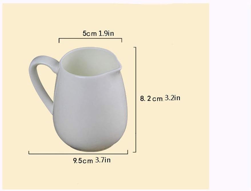Gravy Boats White Elegant Household Ceramic Jar Can Be Used For Juice, Milk Sauce And Jam Tableware Sets (Color : E)