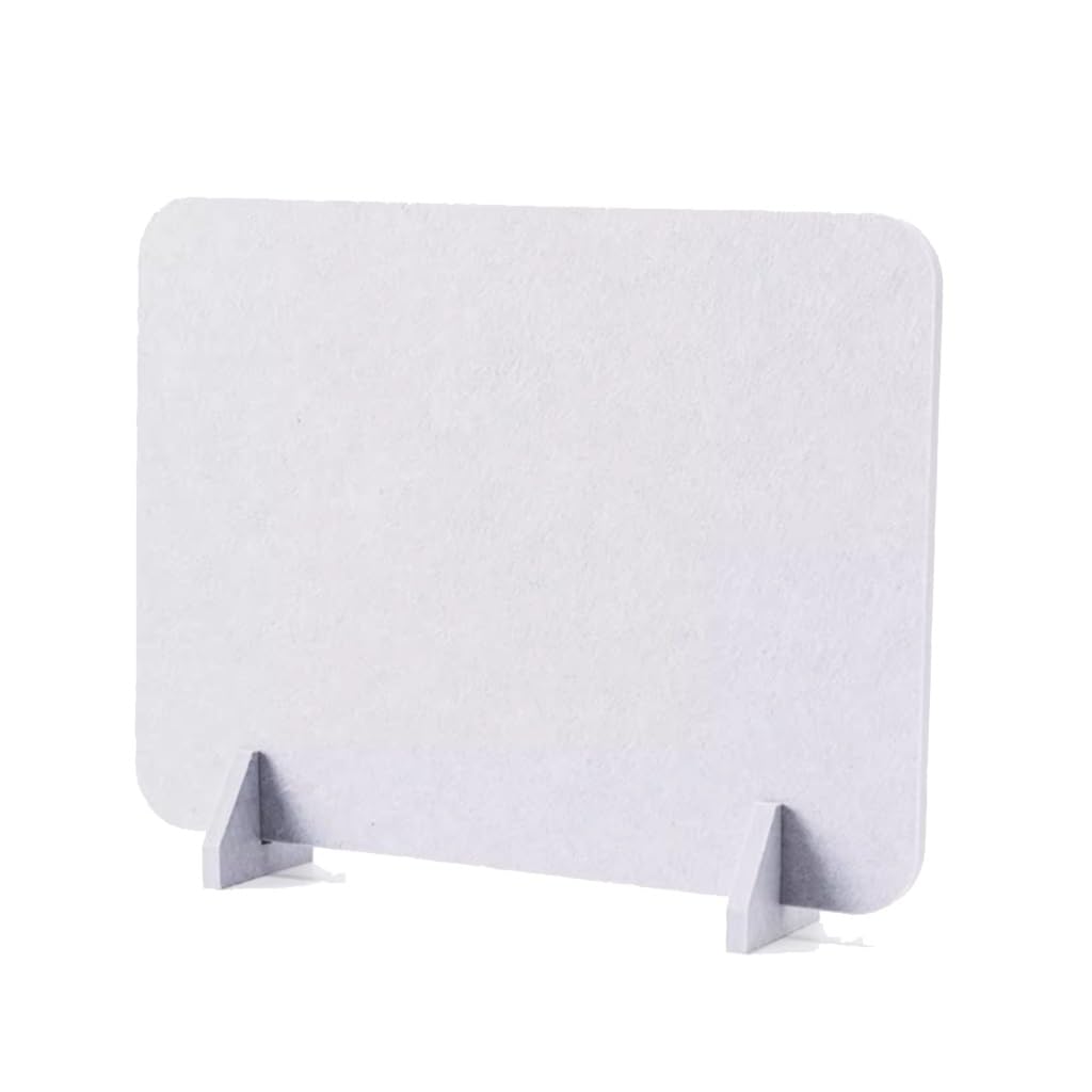 LWJSOCP Premium Soundproof Desk Partition Panel for Office and Classroom Freestanding Acoustic Divider for Noise Reduction and Privacy White 40x50cm