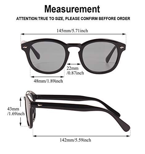 Image of Bestum Retro Inspired Sunglasses With Rivets Tinted Lens UV400