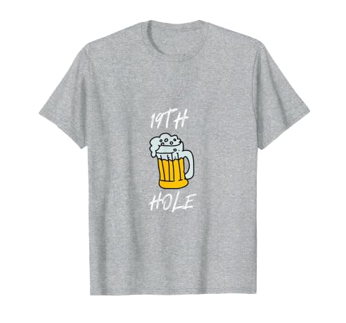 19th Hole. T-Shirt, Men, Heather Grey, Medium