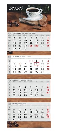 JAROGRAF Wandkalender 2026 – 4-Monats-Kalender mit praktischem Wandplaner für effiziente