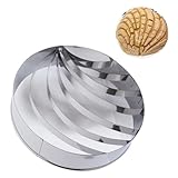 Heluok 4 Inch Concha Stamp, Mexican Concha Cutter, Original Mexican Bread Mold, Stainless Steel Small Molde Para Hacer Conchas De Pan, Metal Concha Shell Stamp