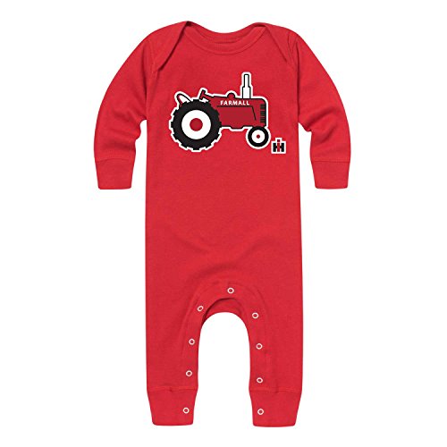 Country Casuals International Harvester - IH Little Tractor - Baby Long Legged Bodysuit Red