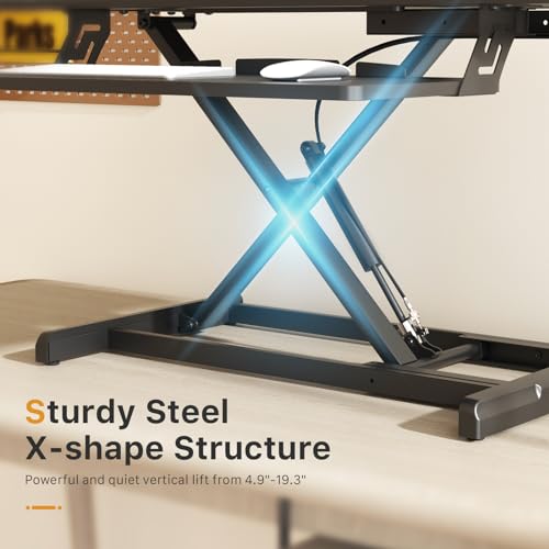 Joy Worker JW-GSD26H-35PB Standing Desk Converter, 35 Inch Wide Height Adjustable Sit Stand Up Desk Riser With Keyboard Tray, Desktop Workstation Riser For Home Office Computer Laptop thumb #7