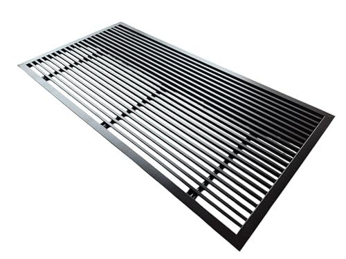 Image of Aluminium Powder Coated liner Grill, Grill for duct,ac jali, hvac, ventilation grill, home grill, ac louver grill,Return Air Grill for Wall, Sidewall and Ceiling (BLACK, 24 inch * 12 inch)
