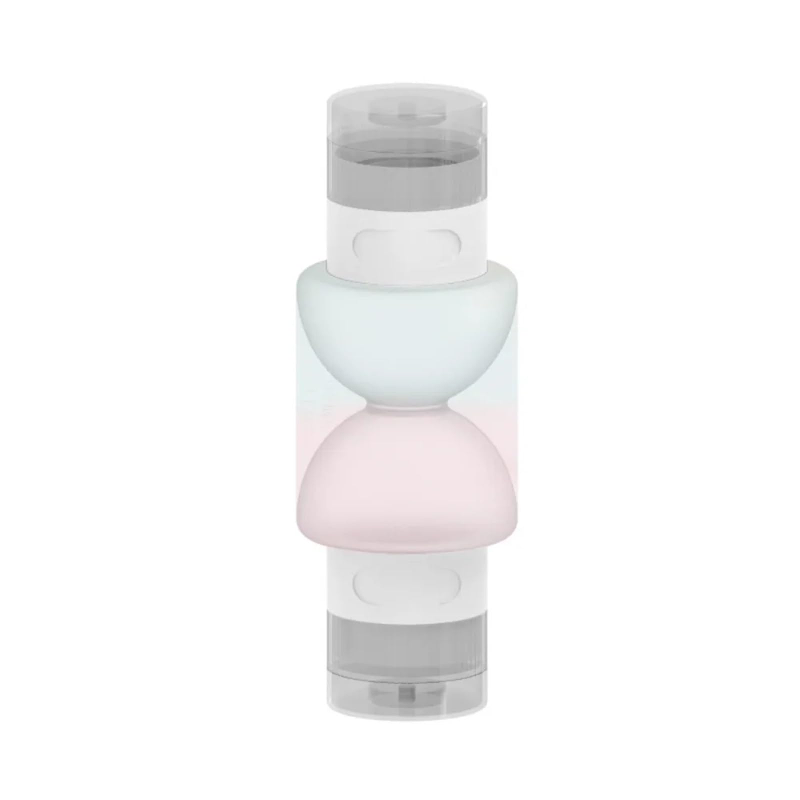 Eowstar 2pcs 2 In 1 Travel Dispenser Pump Bottles - Leak Proof Portable Containers For Lotion, Shampoo, Cream, And Soap(Blue-Purple)