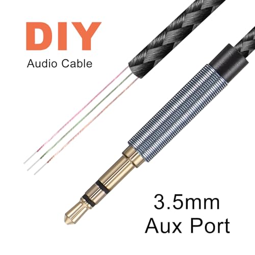 Cable de audio Jack 3.5mm trenzado de 30 cm 2 unidades miniatura 3