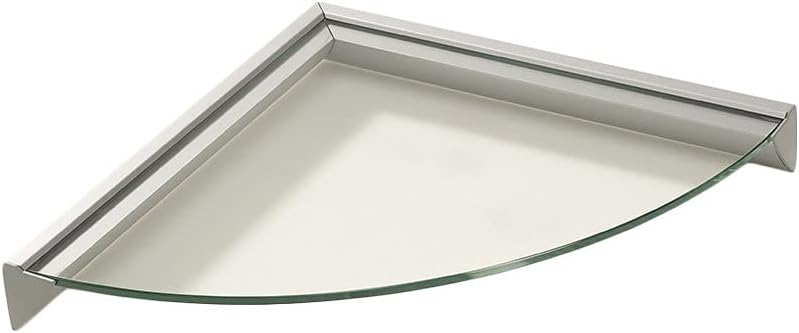 Essentials 12-inch Corner Clear Glass Shelf Kit