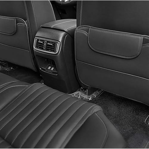 YMNBFCX 2 Pièces Protege Siege Voiture,pour BMW X1 NEV 2017-2020 2021 2022 2023 2024 2025 Protection Siege Voiture,Tapis Anti-Coups de Pied Siège Arrière de Voiture,Black