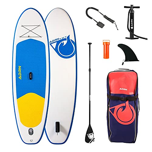 Adrn Paddle Hinchable Starter 9' 30'' 5'' (274X76X13Cm) - Con Inflador, Remo, Leash, Mochila De Transporte