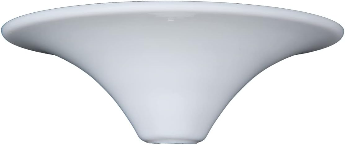 B&P Lamp® Wide 15 Inch Diameter Stiffel Style Opal Glass Torchiere Lamp Shade For Floor Lamps for Models 8368, 2006, and 83008
