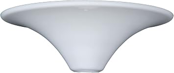 B&P Lamp Wide 15 Inch Diameter Stiffel Style Opal Glass Torchiere Lamp Shade For Floor Lamps for Models 8368, 2006, and 83008