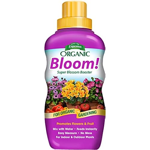 Espoma Organic Bloom! 16-Ounce Concentrated Plant Food – Plant Fertilizer and Bloom Booster for All Flowering Plants. Promotes Vigorous Growth and Blooming | Fertilizer and Bloom Booster for All Flowering Plants, Promotes Vigorous Growth and Blooming