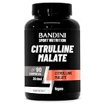 Bandini® CITRULLINE MALATE 90 Compresse 3000 mg per Dose Giornaliera - Dosaggio Extra-Elevato (Copertura 1 mese) - L-Citrullina da fermentazione 100% Vegan - Citrullina per Atleti e Culturisti