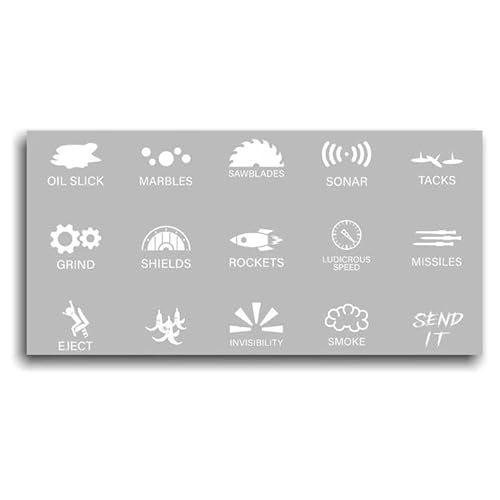 Novelty Funny Car Stickers for Car or Truck Unused Button, Vinyl Button Switch Control Dash Sticker, Car Interior Dashboard Rocker Console Switch Decals (1PCS)