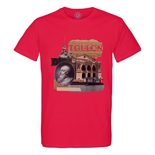 T-Shirt Toulon en Coton Bio Supérieur Design Collage Ville France