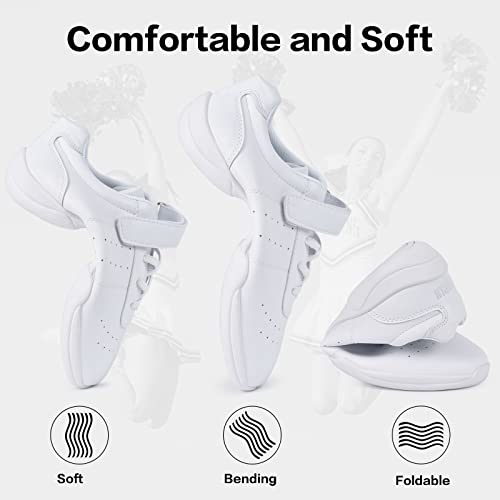 Image of Cheer Shoes Women Cheerleading Dance Shoes Fashion Sneakers Athletic Sport Training Lace Up Shoes for Gilrs